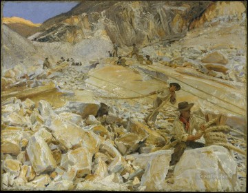 Bringing Dopwn Marble from the Quarries in Carrara John Singer Sargent Oil Paintings